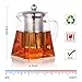 Glass Teapot with Infuser-450/500/750 ml Microwavable and Stovetop Safe (750)