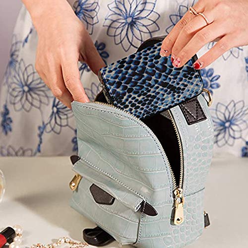 51r0aQHNu4L Cartera para Mujer, Azul, Blanco, Negro, con Textura de Piel de Serpiente, para Tarjeta de crédito, con Cremallera, Piel… Cartera para Mujer, Azul, Blanco, Negro, con Textura de Piel de Serpiente, para Tarjeta de crédito, con Cremallera, Piel… - Imagen 6