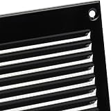 EUROPLAST 100x100mm Black Metal Air Vent Grille Cover with Insect Mesh view 3