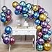 PartyWoo Metallic Balloons, 50 pcs 12 Inch Gold Metallic Balloons Silver Metallic Balloons Blue Metallic Balloons Shiny Balloons for Party Birthday Decorations, Wedding Decorations (PartyWoo32562)