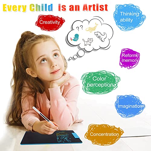 LCD Writing Tablet for Kids, 10 Inch Scribbler Board , Double Sided Multifunctional Colorful Drawing Doodle Pad, Erasable Reusable Toddler Learning Educational Toys Gifts for 3-7 Year Old Boys Girls