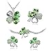 BodyJ4You Four Leaf Clovers Set Necklace, Earrings in Gift Box, Jewelry Set 18 inches Necklace