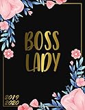 Boss Lady 2019 2020: Floral Black & Gold Academic Planner | Weekly & Monthly Student Organizer, Calendar & Schedule Agenda with Inspirational Quotes, Notes, To-Do's, Vision Boards and More | by