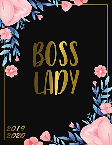 Boss Lady 2019 2020: Floral Black & Gold Academic Planner | Weekly & Monthly Student Organizer, Calendar & Schedule Agenda with Inspirational Quotes, Notes, To-Do's, Vision Boards and More | by Nifty Academic Planners