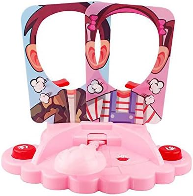 Powerhone Pie Face Game Fun Family Two-player VS Game and Toy, Pink