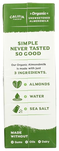 CALIFIA FARMS ORGANIC UNSWEETENED ALMOND MILK, 32 FZ