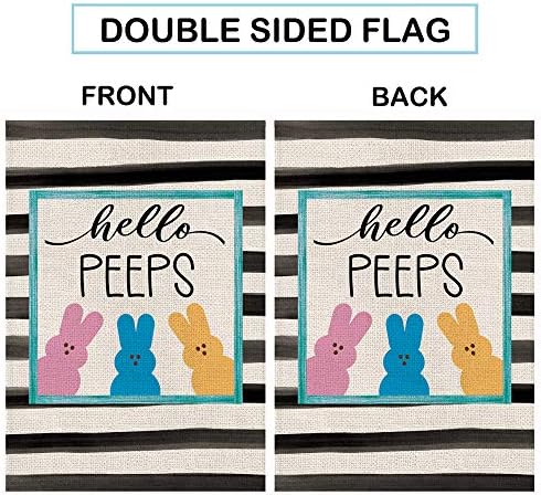 Double-sided burlap backyard flag with decor item, worth $6.99.