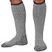 Heavy Work Boot Socks – Durable Comfortable - Great for Hiking, Camping, Hunting (L/XL, Light Grey)