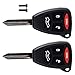 ECCPP OHT692713AA 2X Key Fob Uncut Ignition Replacement for Chrysler 300 Aspen for Dodge Charger Durango for Jeep Commander Grand Cherokee OHT692427AA OHT692714A KOBDT04A 4 Buttons