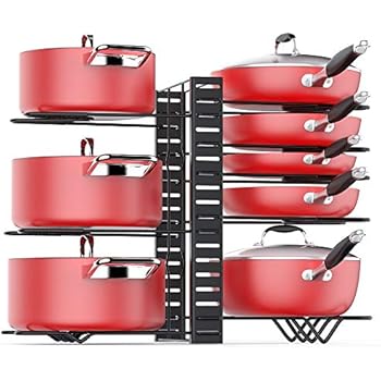 Amazon Com Pan Organizer Rack For Cabinet Pot Rack With 3 Diy