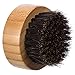 Premium Beard Oil Brush for Men - 100% Natural Wild Boar Bristle with Wood Handle for Grooming Facial Hair; Includes Quality Aluminum Gift Box