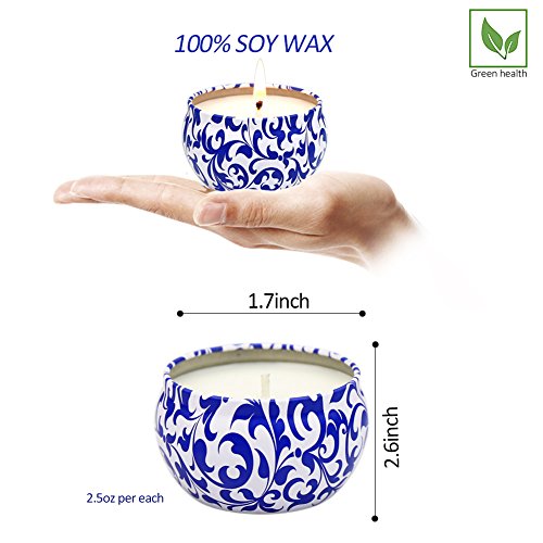 YIH Citronella Candles Scented Soy Wax, 20 Hour Burn, Natural Mosquito Repels, Outdoor and Indoor ï¼Œ(set of 4)