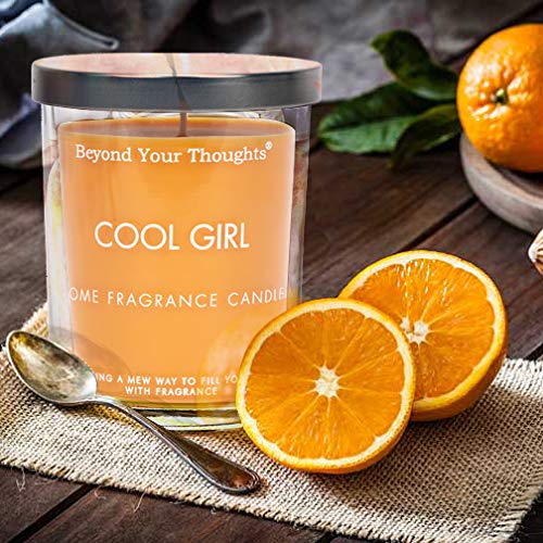 Beyond Your Thoughts Scented Candle Aromatherapy Wax Mixed Popular Long Lasting Orange Fruit Fragrances 8oz