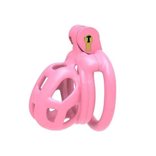 POECE Male Chastity Cage Resin Cock Cage Chastity Device Cobra 2.0 Male  Chastity Device with 4 Rings Lightweight Pink Cage Male Chastity Devices  Lock Adult Sex Toys for Penis ExerciseNUB in Dubai -