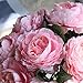 KIRIN Fake Flowers,Artificial Flowers Plants 8 Pcs Silk Plastic Rose Flower Arrangements Wedding Bouquets Decorations Floral Table Centerpieces for Home Kitchen Garden Party Décor