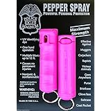 2 POLICE MAGNUM PEPPER SPRAY 1/2oz HOT PINK Flip Top Molded Keychain Security Self Defense Police Strength