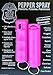 POLICE MAGNUM 2 Pepper Spray 1/2oz HOT Pink Flip Top Molded Keychain Security Self Defense Police Strength
