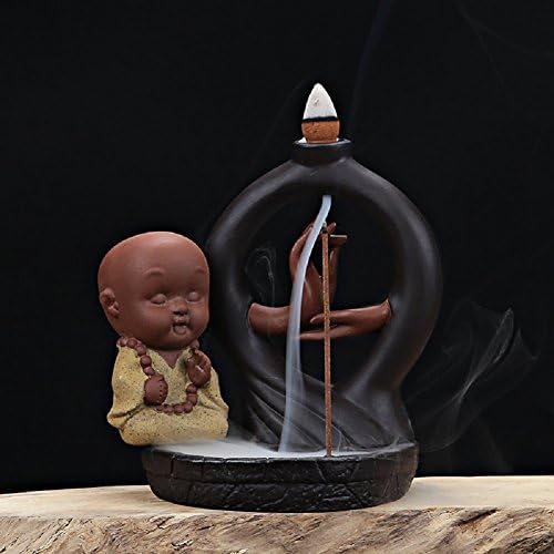 Buddha in the Heart Monk Incense Holders (Chant Scriptures, Yellow)