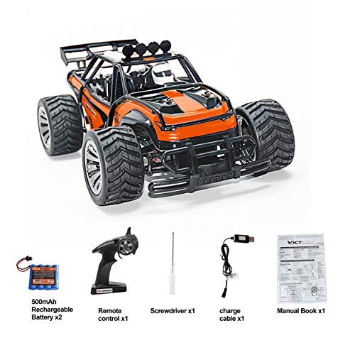 XINBAOHONG RC Car 1:16 Scale Electric Off Road Vehicle 2.4GHz Radio Remote Control Car 2W High Speed Racing Monster Truck Hobby Rock Crawler Toy (Orange)