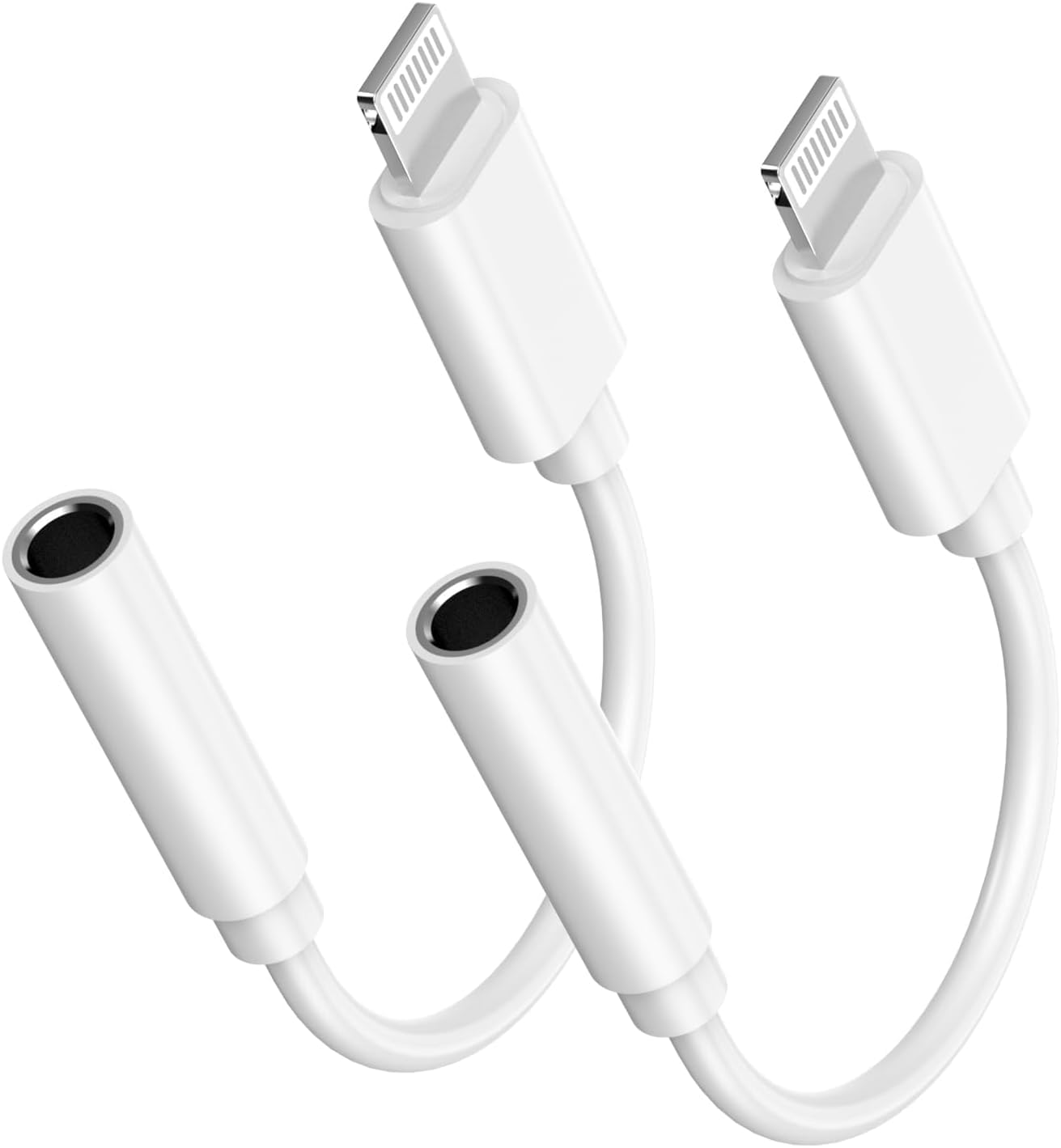 Photo 1 of [Apple MFi Certified] Lightning to 3.5 mm Headphone Jack Adapter,2 Pack iPhone Aux Adapter Converter Dongle Audio Cable Compatible with iPhone 14 13 12 11 X XS 8 7