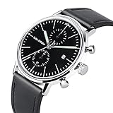 Keller & Weber Elegant Men's Watches Waterproof Slim Luminous Chronograh Sport Date Quartz Wristwatch