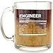 Engineer Nutrition Facts - Glass Coffee Mug - Makes a Great Gift for Engineers Under $15!