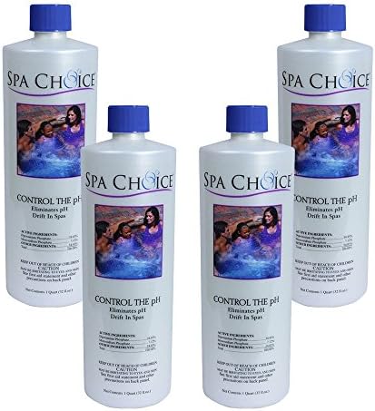 SpaChoice 1-Quart 4-Pack Premium Control The pH, pH Balance for Hot Tub, Made in USA