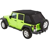 Bestop Trektop Glide 5492335 for Jeep Wrangler JK 4-Door 2007-2018 | Fits Jeep Wrangler JK Unlimited, 4-Door, 2007-2018, Black Diamond, 3-Year Warranty