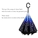 Kcounbrella Double Layer Inverted Waterproof Straight Umbrella, Self-Standing and C-Shape Handle for Hands-Free , the Best Magic Reverse Folding Umbrella (Star)