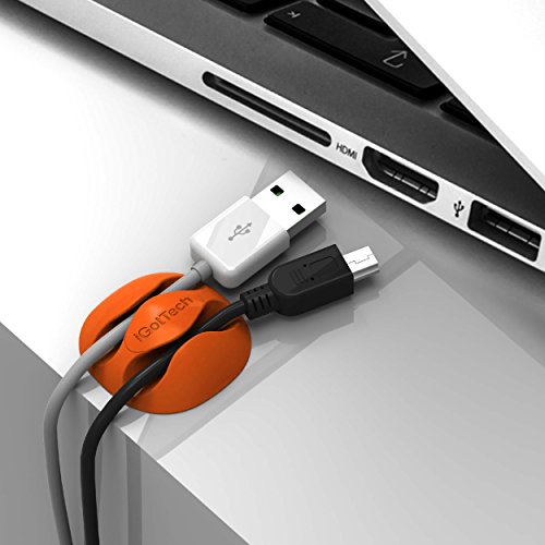 iGotTech Cable Clips & Cord Management System: Desktop Cable Organizer & Computer, Electrical, Charging or Mouse Cord Holder (Black) Electronics, Accessories & Supplies, Cord Management