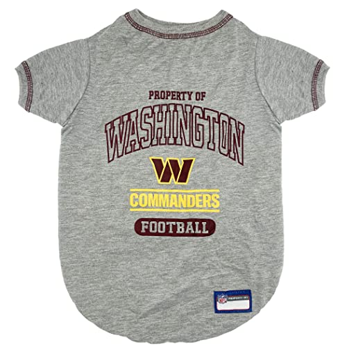 NFL Washington Commanders Dog T-Shirt X-Small. - Licensed Shirt for Pets Team C…
