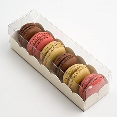 10 cajas para macarons con accesorio blanco antiguo de 160 x 50 x 50 mm: Amazon.es: Hogar