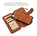 iPhone 7 Wallet Case,Hynice Detachable Wallet Purse Magnetic Slim PU Leather Protective Shell Cover With 14 Card Slot Zipper Pocket Kickstand For Apple iPhone7 4.7 inch (14Card-Brown)