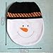 EIALA Christmas Decoration Santa Toilet Seat Cover & Rug & Tissue Box Cover Bathroom Set Gift (Green, Chrismas Snowman)
