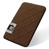 Soft Non Slip Absorbent Bath Rugs,Memory Foam Bath Mats by DocBear (Brown,Size: W 17