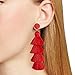 Tassel Earrings Fringe Drop Long Dangling Tiered Thread Earrings w/ Gabriela Stud and Surgical Steel Posts