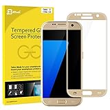 Galaxy S7 Screen Protector, JETech Tempered Glass Full Screen Screen Protector Film for Samsung Galaxy S7 (Gold)
