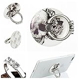 Skull Phone Ring Holder, 360°Rotation Phone Grip Kickstand for All Phones