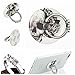 Jewby Round Cartoon Phone Ring Stand Holder, 360°Rotation Phone Grip Kickstand Universal Smartphone Cell Phone Ring For iPhone 8 7 Plus 6S 6 5 5S,Samsung Galaxy,Tablets and iPads (Black Skull)