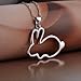 Chaomingzhen 925 Sterling Silver Bunny Pendants Necklaces for Women,Girls