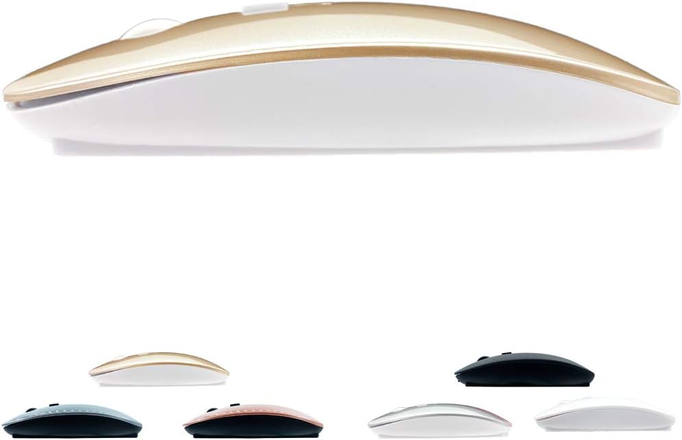 Wireless Bluetooth Mouse for MacBook Laptop Mac ipad Pro Air,Bluetooth Mouse for MacBook pro MacBook Air iMac Notebook PC Laptop (BT/1 Gold)