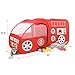 SpringBuds Fire Truck Kids Play Tent, Kids Room Decor Playhouse Indoor Outdoor Pop Up Play Tent Pretend Vehicle for Boys Girls