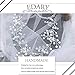 Edary Bridal Pearl Hair Vines Wedding Floral Headpiece Silver Crystal Hair Piece Accessories for Brieds and Bridesmaids