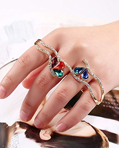 Young & Forever Mothers Day Gifts Trendsetter Gold Plated Multicolor Crystal Cubic Zirconia Palm Cuff Bracelet for Women/Girls Casual Fashion Jewelry 2 Young & Forever Mothers Day Gifts Trendsetter Gold Plated Multicolor Crystal Cubic Zirconia Palm Cuff Bracelet for Women/Girls Casual Fashion Jewelry - Image 2