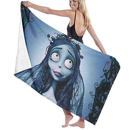 Angel kuy Tim Burton's Corpse Bride Cotton Beach Towel Luxury Microfiber Absorbent Bath Towels Quick-Drying Towel Blanket for Women,Kids£¬Men
