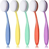 Craft Ink Blending Brushes 5 Colorful Pack Set Broad Application Assortment Crafter Color Coded Handles(Rainbow 3)