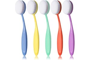 YOSENG Craft Ink Blending Brushes 5 Colorful Pack Set Broad Application Assortment Crafter color coded handles(Rainbow 3)