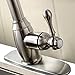 VAPSINT Solid Brass Single Handle Pull Out Sprayer Brushed Nickel Kitchen Sink Faucet, Pull Down Kitchen Faucet With Deck Plate