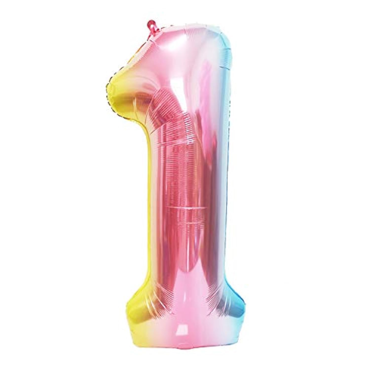 ANCLLO 40 Inch Balloon Rainbow Gradient Colorful Big Number Balloons for Happy Birthday Party Decorations-Number 1