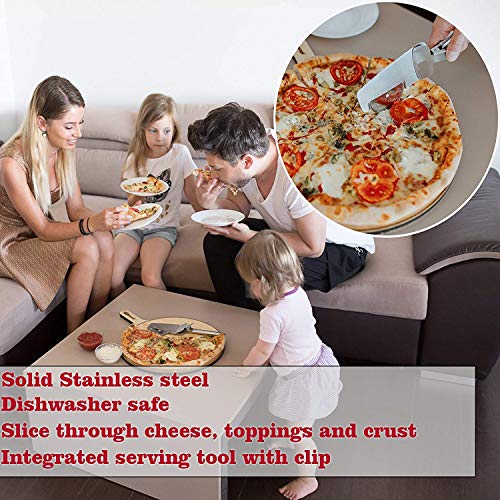 EldHus 4 in 1 Pizza Cutter Wheel, Stainless Steel Pizza Shovel Slicer Sharp Blade Dishwasher Safe Easy to Clean - Thumbnail 6